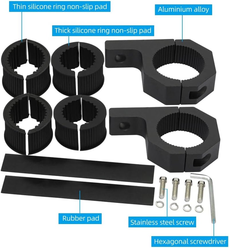 Szplonly Aluminum Mounting Bracket Kit Tube Clamp 2Pcs 1.37" 1.5" 2" Bullbar Roof Rack Roll Cage Horizontal Bar Clamp Mounting Kit fit for Trucks Car ATV Motorcycle Truck - Image 3